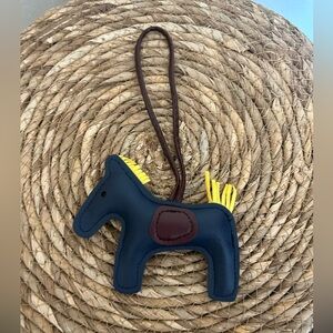 Blue Yellow Horse Bag Charm